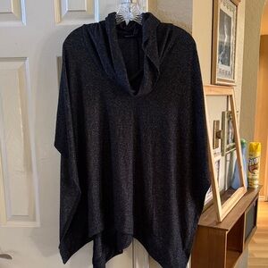 White House Black Market Charcoal Poncho